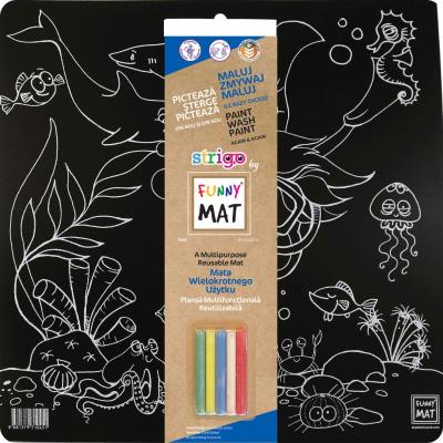 Opakowanie Czarna Strigo Funny Mat Ocean 40x40 cm + kreda