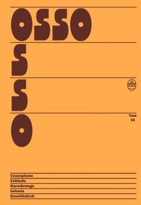 Okładka książki Czasopismo Zakładu Narodowego im... t.35