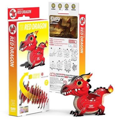 Opakowanie Czerwony Smok Eugy. Eko Układanka 3D