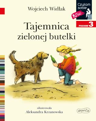 Czytam sobie - Tajemnica zielonej butelki. Autor: Wojciech Widłak, Aleksandra Krzanowska. SmakLiter.pl Okładka książki Czytam sobie - Tajemnica zielonej butelki
