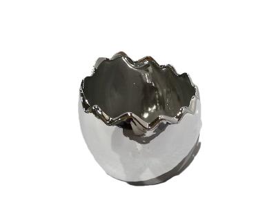 Dekoracja ceramiczna srebrne jajko. Wydawca: ADAR. SmakLiter.pl Opakowanie Dekoracja ceramiczna srebrne jajko