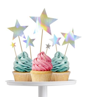 Opakowanie Dekoracja ciasta opalizujące gwiazdki 7szt