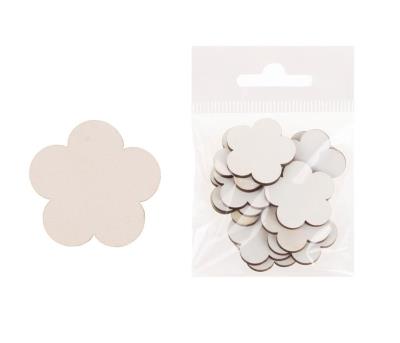 Dekoracja drewniana 12szt Kwiat duży. Wydawca: CRESCO. SmakLiter.pl Opakowanie Dekoracja drewniana 12szt Kwiat duży