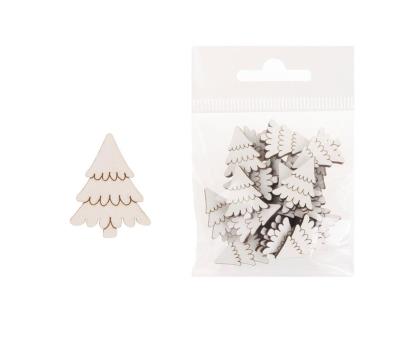 Opakowanie Dekoracja drewniana 24szt Drzewko