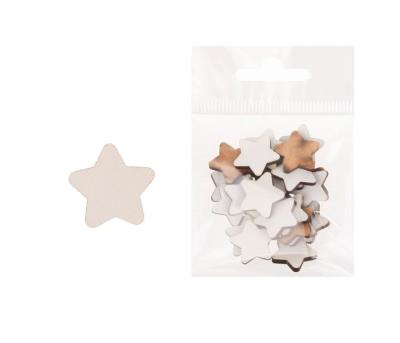 Opakowanie Dekoracja drewniana 24szt Gwiazda średnia