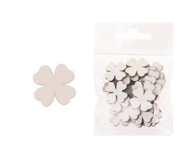 Dekoracja drewniana 24szt Koniczyna średnia. Wydawca: CRESCO. SmakLiter.pl Opakowanie Dekoracja drewniana 24szt Koniczyna średnia