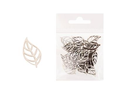 Dekoracja drewniana 24szt Liść. Wydawca: CRESCO. SmakLiter.pl Opakowanie Dekoracja drewniana 24szt Liść