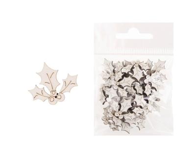 Opakowanie Dekoracja drewniana 24szt Ostrokrzew