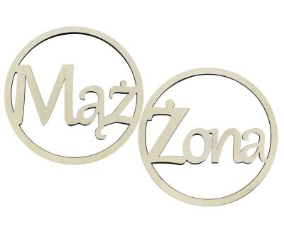 Opakowanie Dekoracja drewniana mąż i żona 42cm