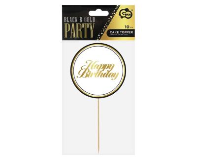 Opakowanie Dekoracja na tort B&G Party - Happy Birthday