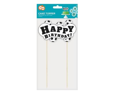 Opakowanie Dekoracja na tort piłka nożna - Happy Birthday