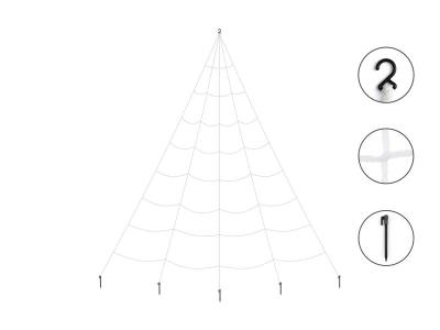 Opakowanie Dekoracja Pajęczyna biały 5x4cm