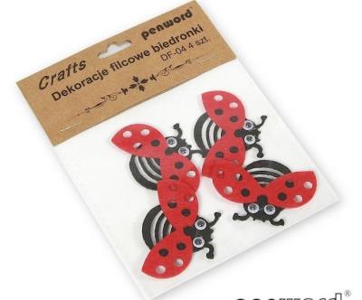 Opakowanie Dekoracje filcowe biedronki 35x25mm 4szt