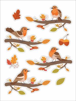 Opakowanie Dekoracje jesienne - Ptaszki na gałęzi 8szt