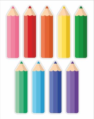 Opakowanie Dekoracje - kolorowe kredki 9szt