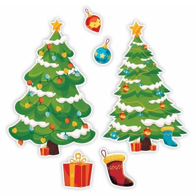Opakowanie Dekoracje okienne dwustronne - Choinki 02 6el