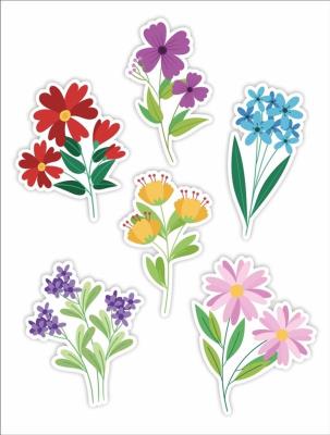 Opakowanie Dekoracje okienne dwustronne - Kwiaty 02 6szt