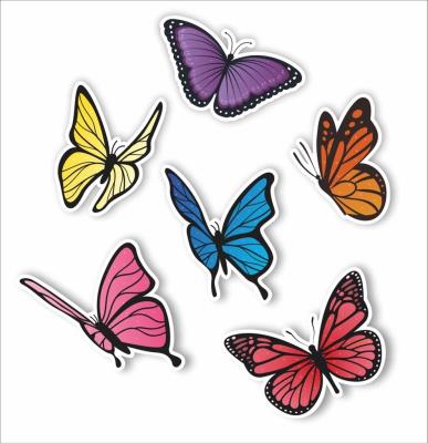 Opakowanie Dekoracje okienne dwustronne - Motyle 02 6szt