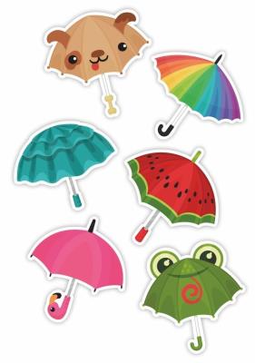 Opakowanie Dekoracje okienne dwustronne - Parasole 01 6szt