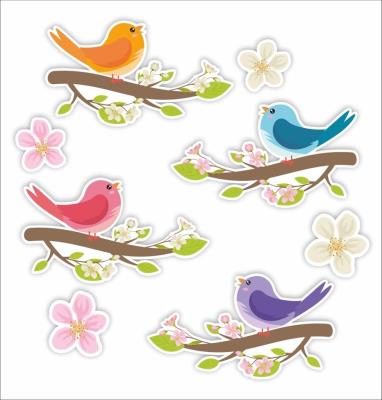 Opakowanie Dekoracje okienne dwustronne - Ptaszki na.. 8szt
