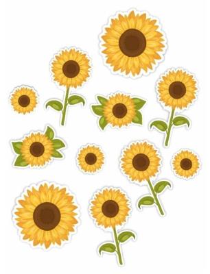 Opakowanie Dekoracje okienne dwustronne - Słoneczniki 01 11sz