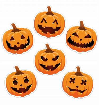 Opakowanie Dekoracje okienne Halloween - Dynie małe 6szt