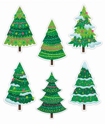 Opakowanie Dekoracje okienne zimowe - Choinki 01 6szt