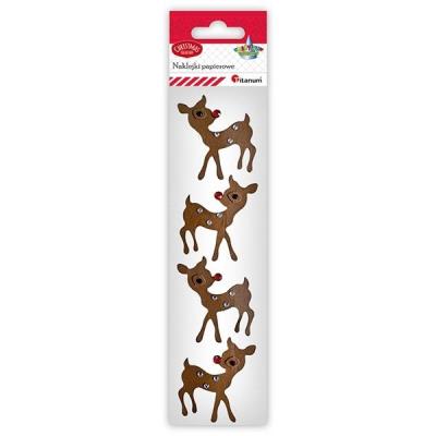 Opakowanie Dekoracje samoprzylepne 3D renifery 4szt