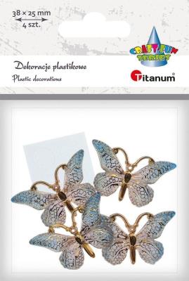 Opakowanie Dekoracje samoprzylepne motyle 38x23mm 4szt