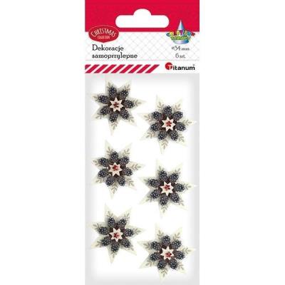 Opakowanie Dekoracje samoprzylepne papierowo-foliowe 3D 6szt