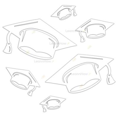 Opakowanie Dekoracje szkolne - birety witraże XXL 6el