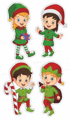 Opakowanie Dekoracje zimowe - Elfy 4el