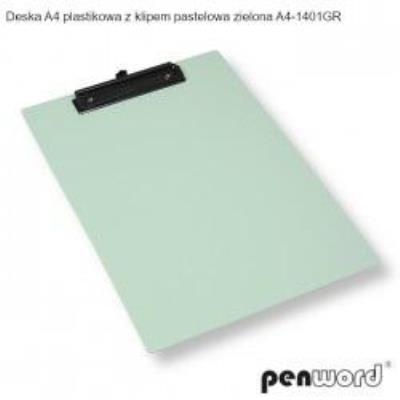 Opakowanie Deska A4 plastikowa z klipem pastel zielona