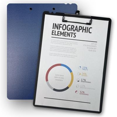 Opakowanie Deska z klipem A4 Morandi granatowa PENMATE