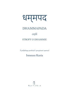 Okładka książki Dhammapada czyli Strofy o Dhammie