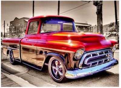 Opakowanie Diamentowa mozaika Auto czerwone pick up NO-1008035