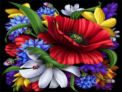 Opakowanie Diamentowa mozaika Bukiet 60144