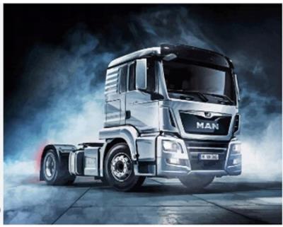 Opakowanie Diamentowa mozaika ciężarówka solo biały man NO-1008761