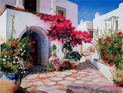 Opakowanie Diamentowa mozaika Domek śródziemnomorski NO-1007758