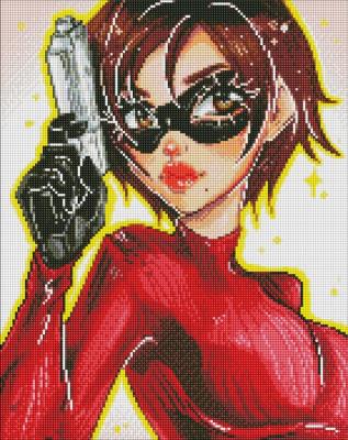 Opakowanie Diamentowa mozaika - Dziewczyna-agent 40x50cm