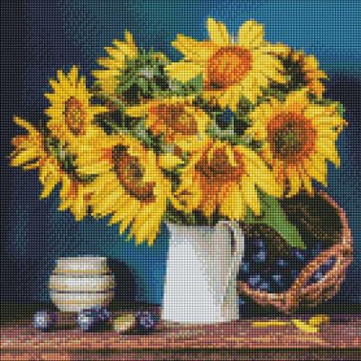 Opakowanie Diamentowa mozaika - Jasne słoneczniki 40x40cm