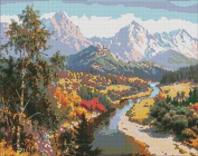 Opakowanie Diamentowa mozaika - Jesień w górach 40x50cm