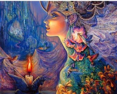 Opakowanie Diamentowa mozaika kobieta królowa kolibrów NO-1006983