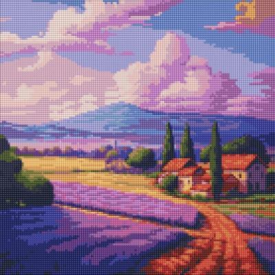 Opakowanie Diamentowa mozaika - Lawendowe pole 40x40cm