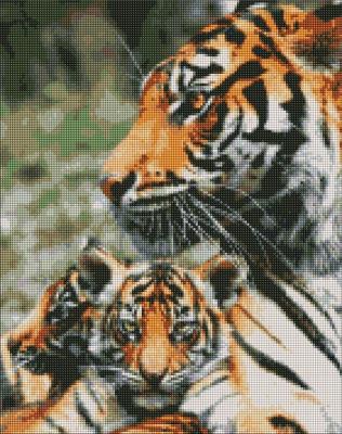 Opakowanie Diamentowa mozaika - Pasiasta rodzina 40x50cm