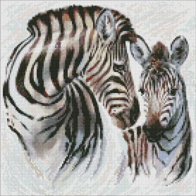 Opakowanie Diamentowa mozaika - Pasiaste życie 40x40cm