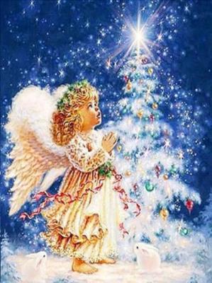 Opakowanie DIAMENTOWA MOZAIKA  ŚWIĘTE BN ANIOŁEK Z CHOINKĄ NO-2000150