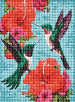 Opakowanie Diamentowa mozaika - Szmaragdowe kolibry 30x40cm