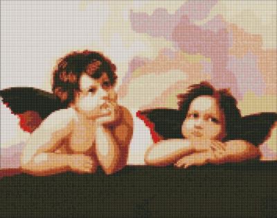 Opakowanie Diamentowa mozaika - Urocze małe aniołki 40x50cm