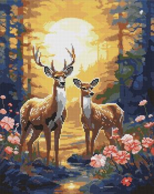 Opakowanie Diamentowa mozaika - Wdzięczny jeleń 40x50cm